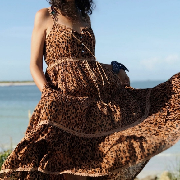 New spell designs saphari sun dress gown tan XXS - Picture 6 of 13